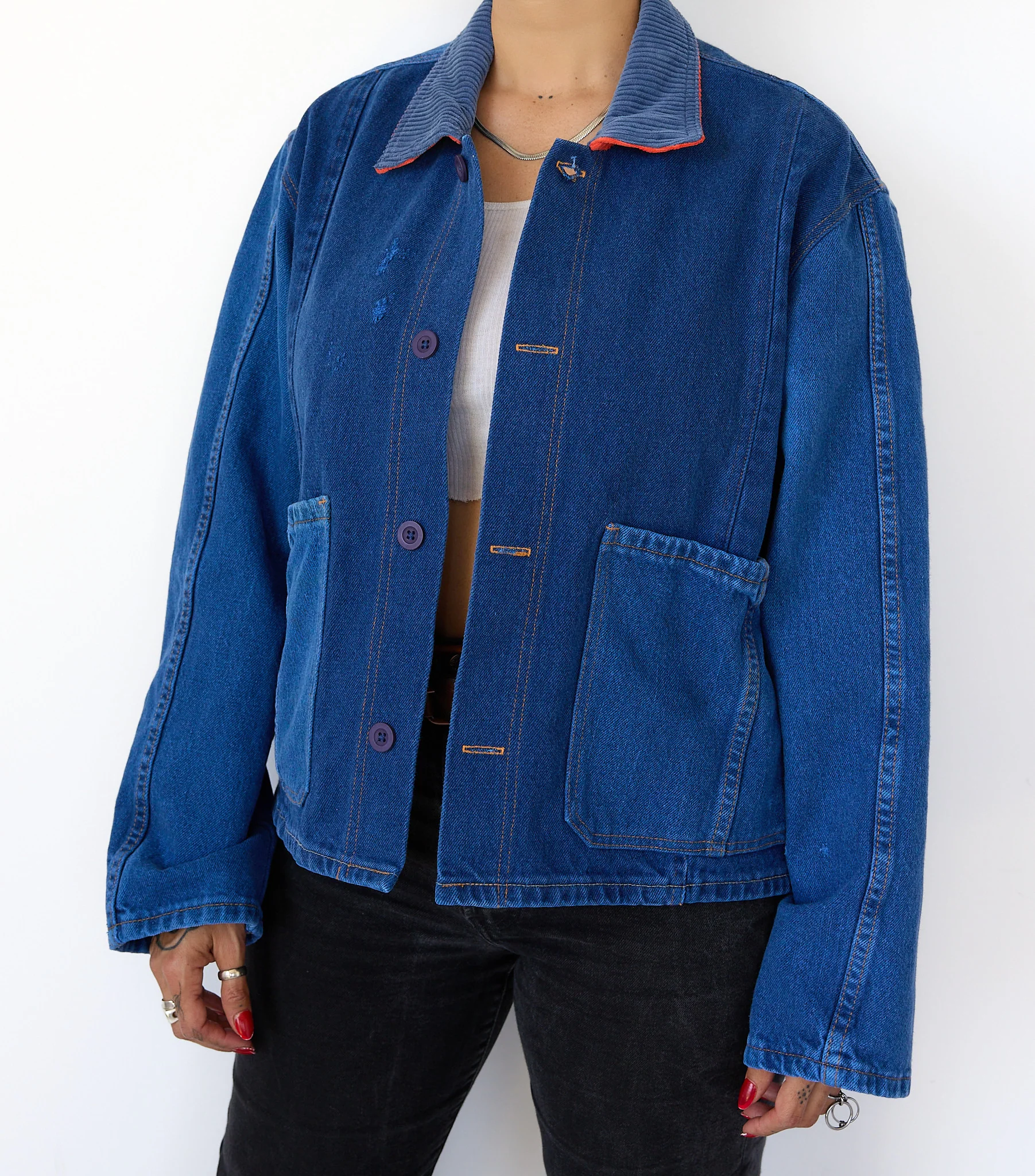 PAINT CHIP DENIM COAT 001 - Image 4