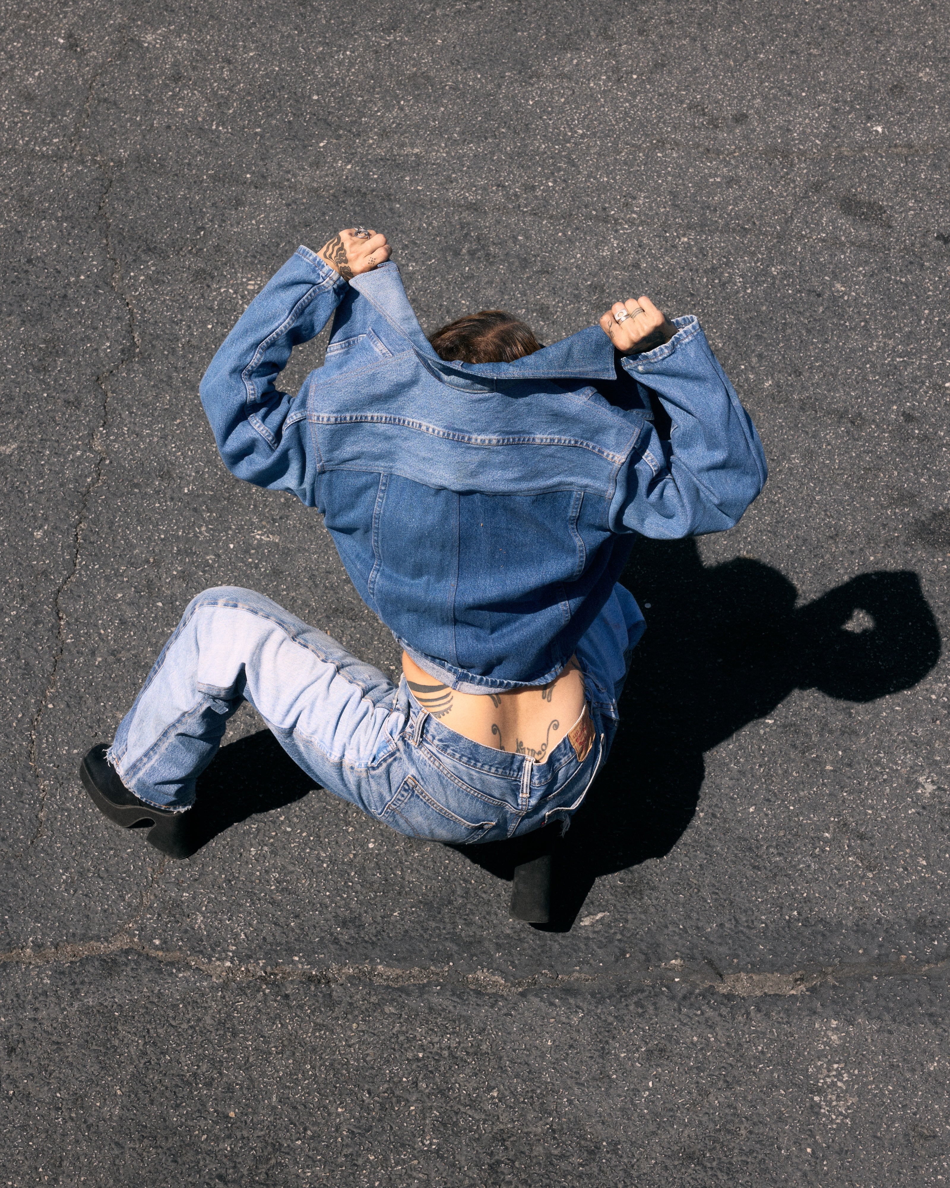 REWORKED DENIM JACKET 009 - Image 3
